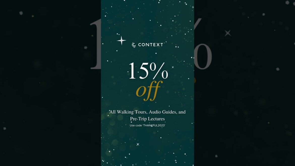 15% Off Experiences with Context Travel – Black Friday Sale #shorts 15% Off Experiences with Context Travel - Black Friday Sale #shorts