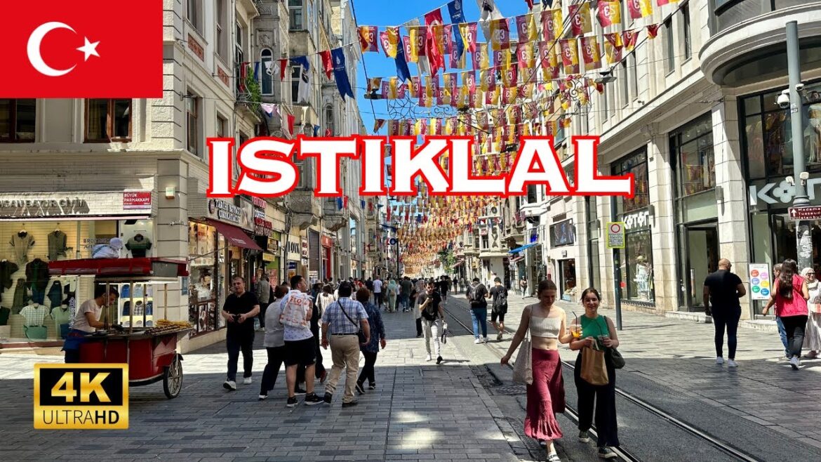 [4K] ISTIKLAL, Istanbul, Turkiye 🇹🇷🐧Historical Shopping Avenue, Nonstop Walking Tour