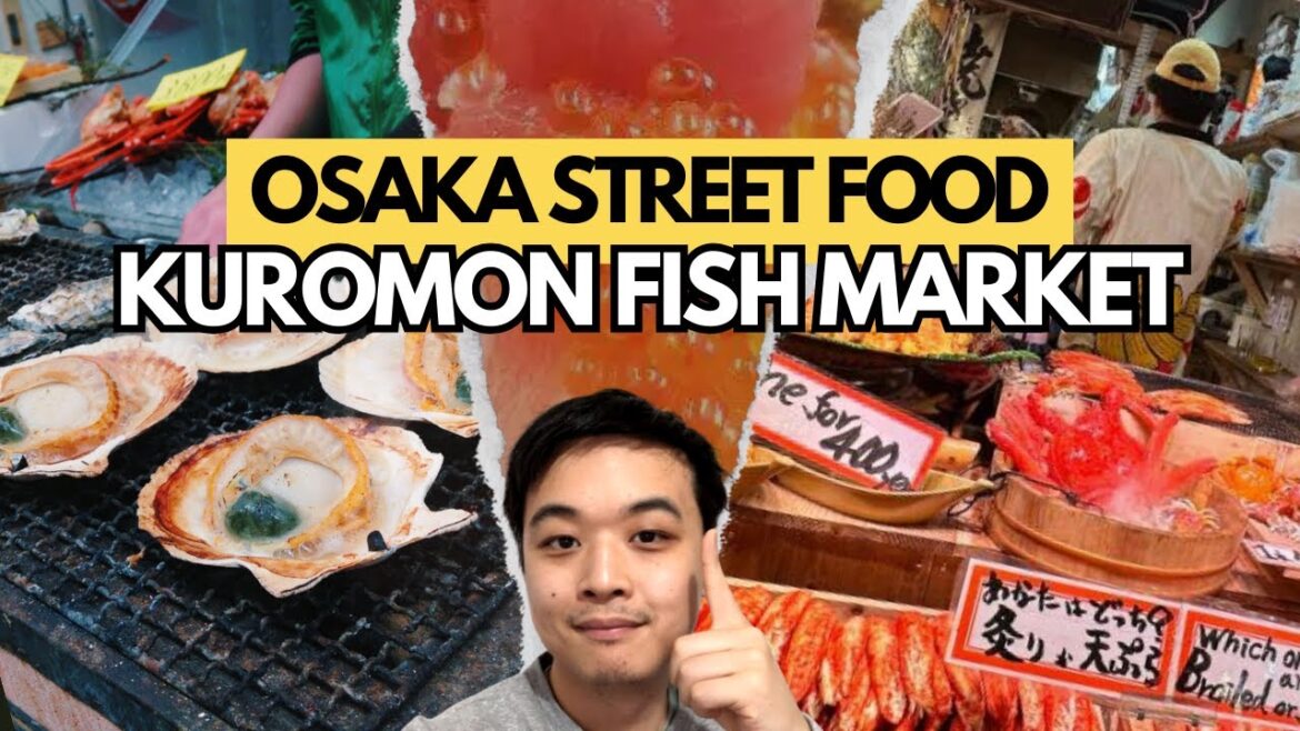 I TRIED Osaka Seafood Street Food | Japan's Kuromon Fish Market