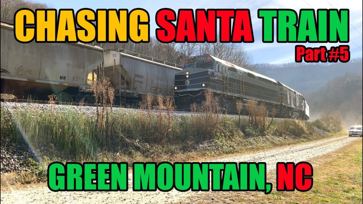 Chasing CSX Santa Train to Kingsport, TN through the Blue Ridge Subdivision near Green Mtn Part 5 Chasing CSX Santa Train to Kingsport, TN through the Blue Ridge Subdivision near Green Mtn Part 5