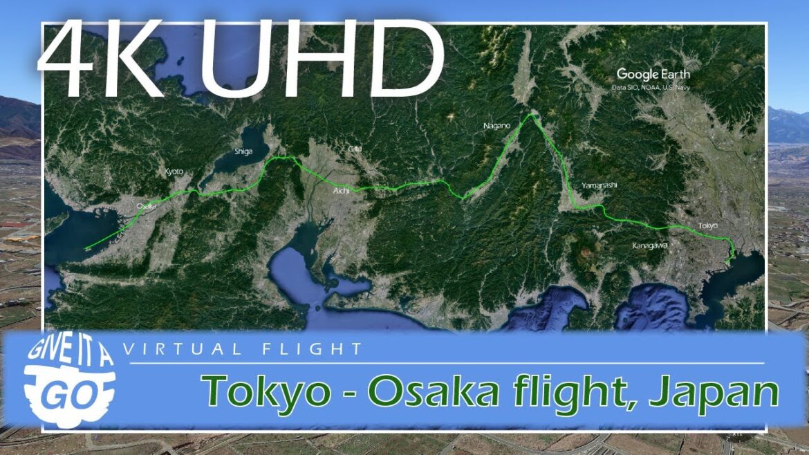 4K – Sightseeing Flight, Tokyo to Osaka, Japan – Virtual Scenic Flight 019 4K - Sightseeing Flight, Tokyo to Osaka, Japan - Virtual Scenic Flight 019