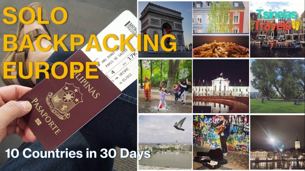 Solo Backpacking Europe | 10 Countries, 1 Month in 3 Minutes