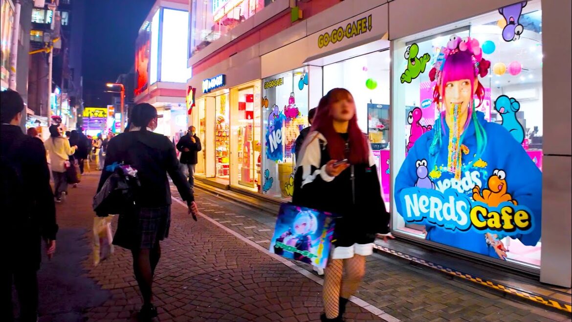 Tokyo Harajuku 🐶👍🍻Cute Candy Town♪💖4K ASMR Nonstop 1 hour 04 minutes