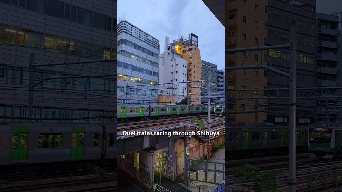 Tokyo Trains Riding Through SHIBUYA TOKYO JAPAN 東京 #shorts #japan #train