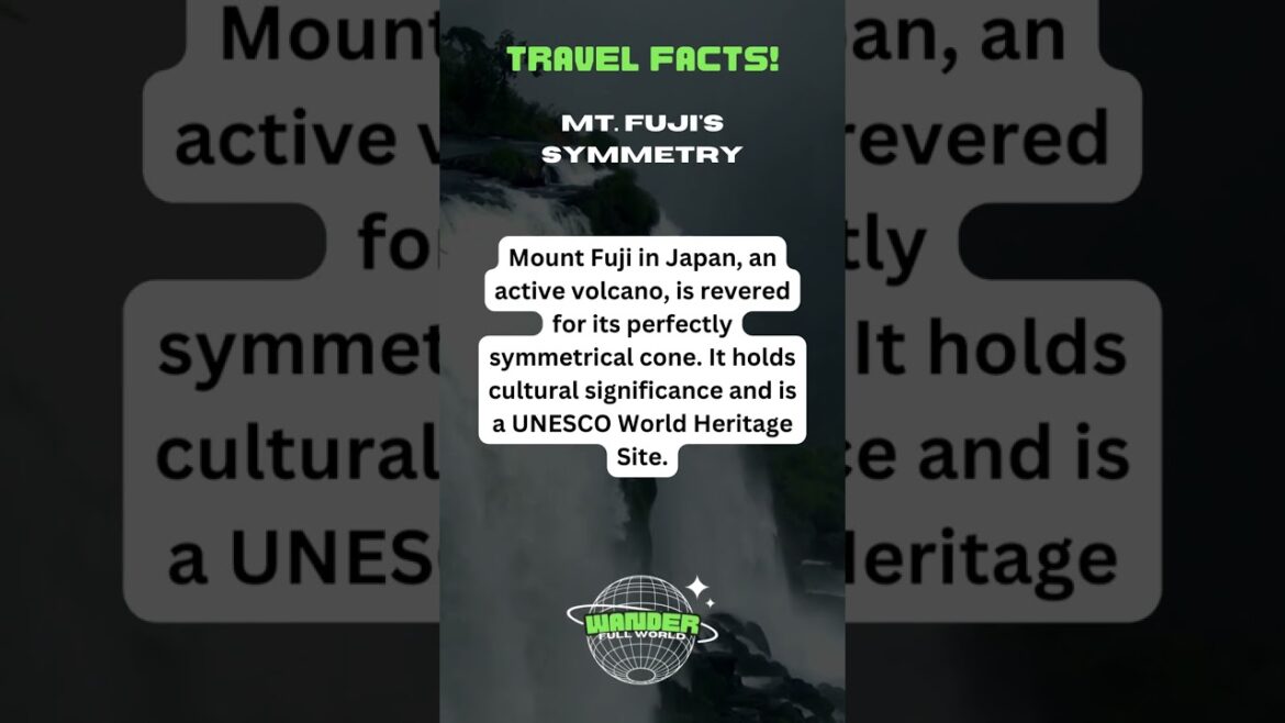 Mt Fuji's Symmetry! 🌍 #travel #facts #shorts