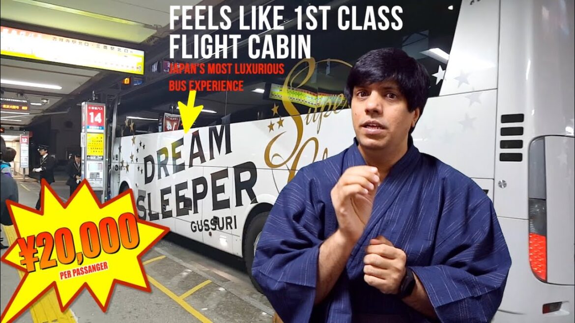 JAPAN'S MOST EXPENSIVE OVERNIGHT BUS DREAM SLEEPER💫 #japantravel #luxury #solotravel
