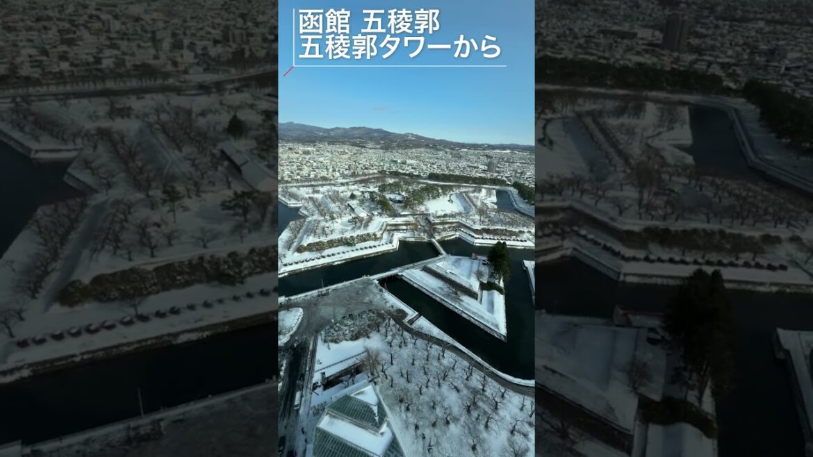 函館 五稜郭 五稜郭タワーからの雪景色　2023.11.26.
