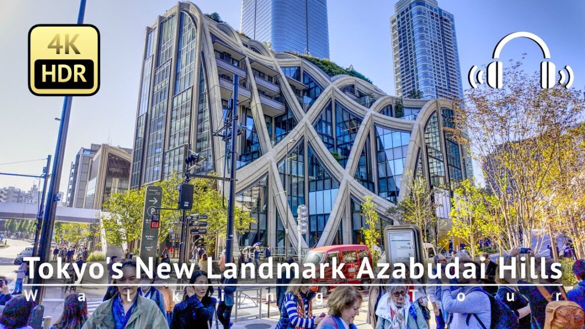 Tokyo’s New Landmark Azabudai Hills Opens Today! 11/24 - Tokyo Japan [4K/HDR/Binaural]