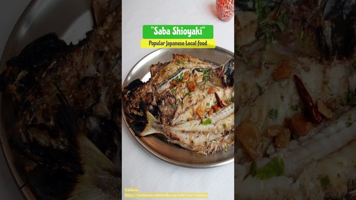 Japanese Local Food saba shioyaki (鯖塩焼き) #saba shioyaki #鯖塩焼き @taroballworld #Shorts