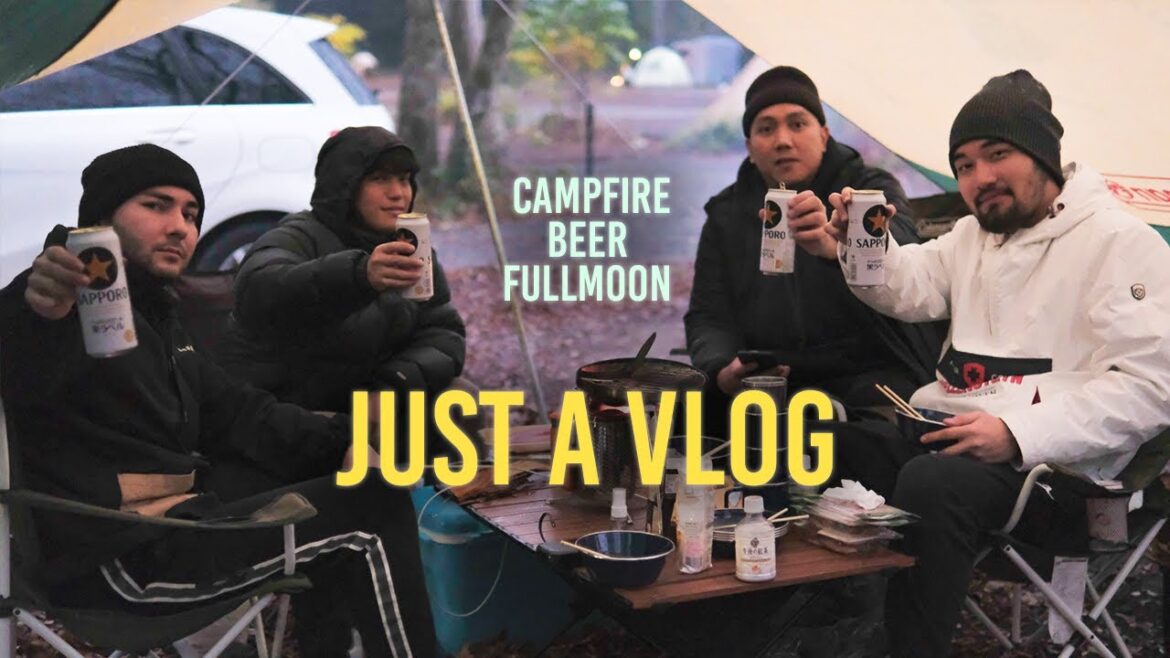 Chill camping in Japan by amateur campers (English Sub)