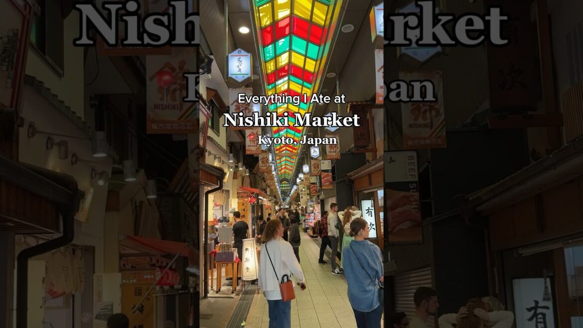 Everything I ate at Nishiki Market in Kyoto, Japan! #nishikimarket #kyoto #kyotojapan