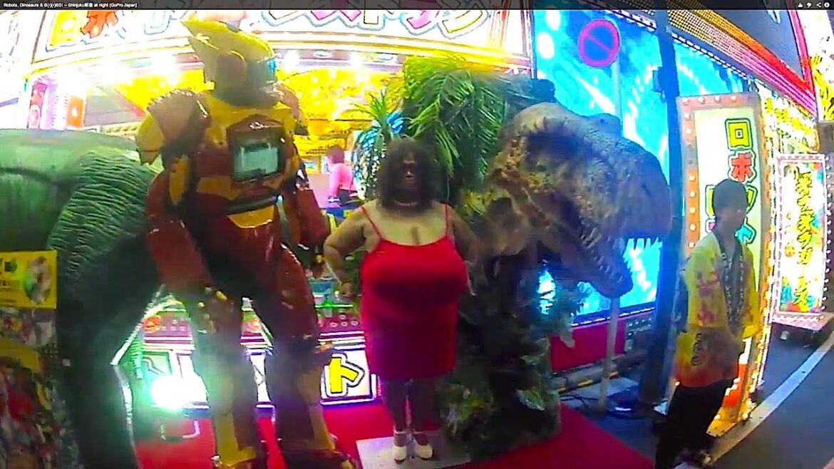 Robots, Dinosaurs & B(•)(•)BS! -- Shinjuku新宿 at night (GoPro Japan)