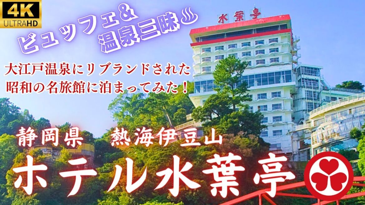 【ホテル水葉亭】12畳和室★絶景！大江戸温泉物語にリブランドされた昭和の名旅館で熱海伊豆山の名湯とバイキングを格安で堪能♪相模灘を望むオーシャンビューの温泉ホテル♨