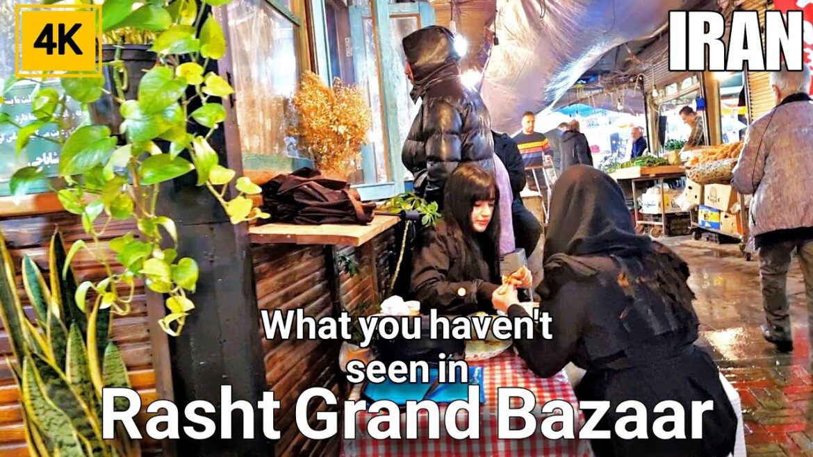 What's Happening in Rasht Grand Bazaar?😳 Raindy Day Walking Tour🌧 (IRAN travel / Real IRAN) [4k]
