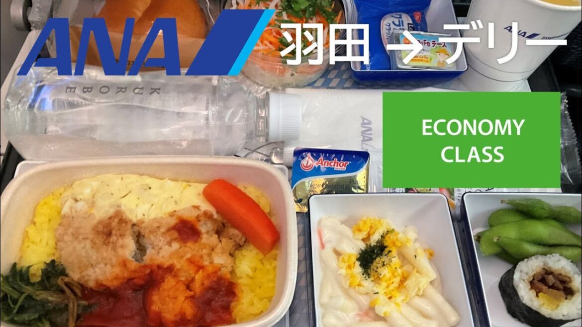 【ANAエコノミークラス機内食】ANA837便、羽田→デリー・インディラ・ガンディー国際空港 Economy class in flight meal