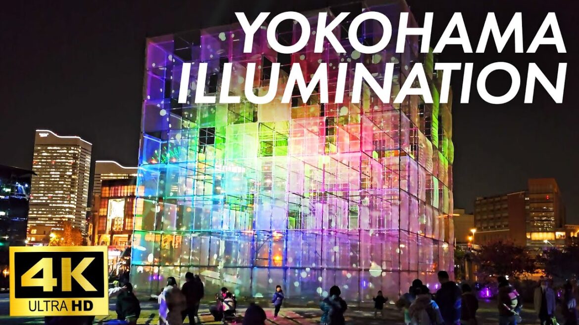 【JAPAN🇯🇵 Night Walk】The night view and illuminations at Yokohama is amazing. 【JAPAN🇯🇵 Night Walk】The night view and illuminations at Yokohama is amazing.