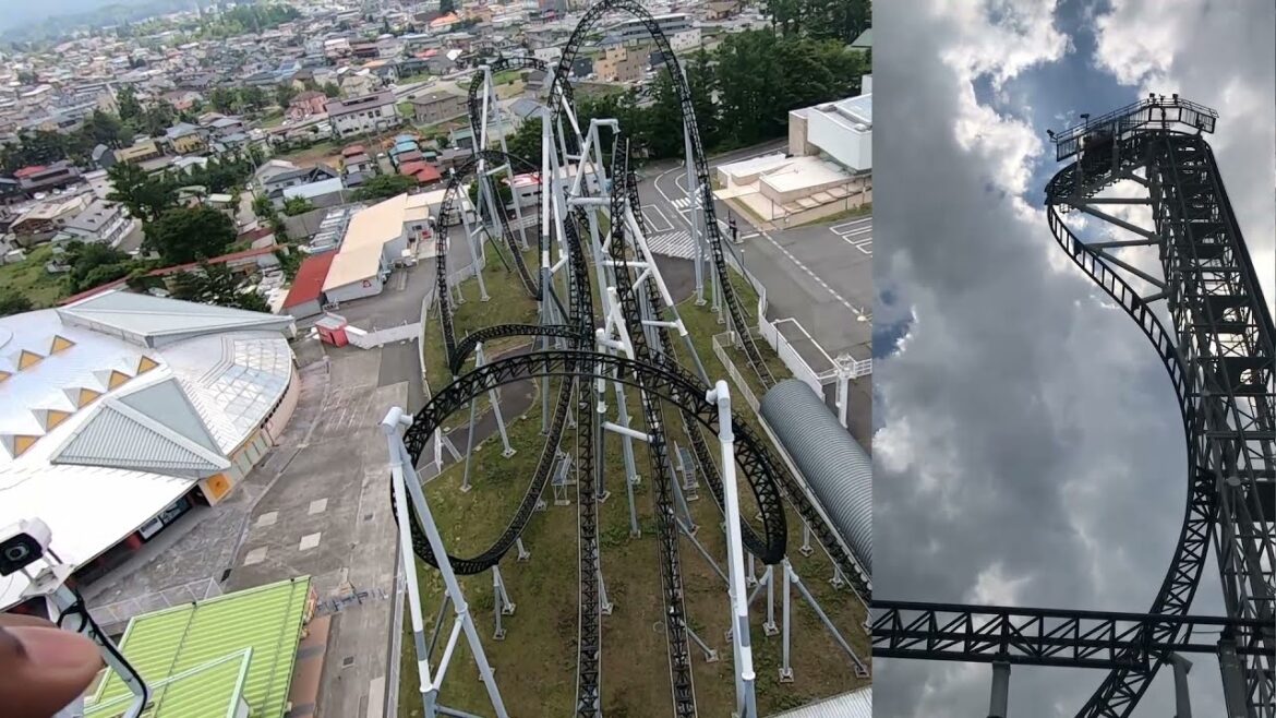 Takabisha World’s Steepest Roller Coaster (121 drop angel) Fuji-Q Highland Japan Takabisha World's Steepest Roller Coaster (121 drop angel) Fuji-Q Highland Japan