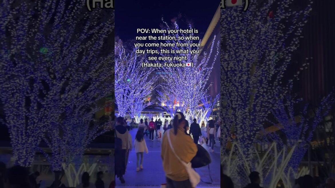 Christmas Illuminations at Hakata Station, Fukuoka  #Japan #Travel #Shorts #Christmas