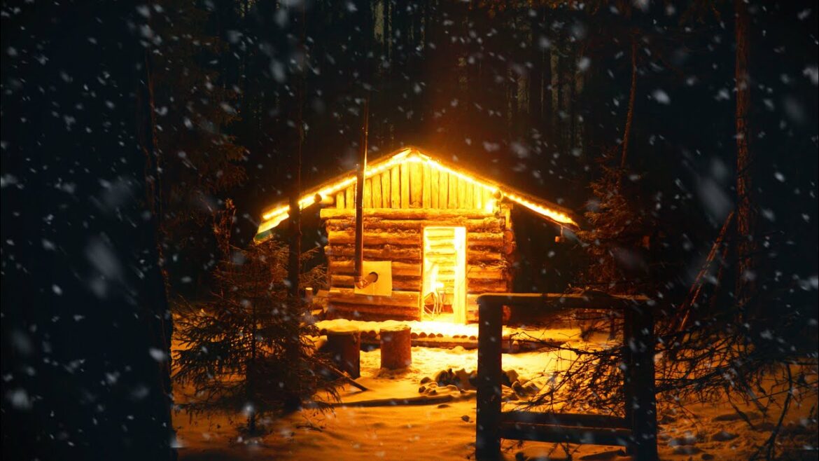 HIDING FROM A SNOWSTORM IN AN ABANDONED LOG CABIN. WINTER IS COMING! HIDING FROM A SNOWSTORM IN AN ABANDONED LOG CABIN. WINTER IS COMING!