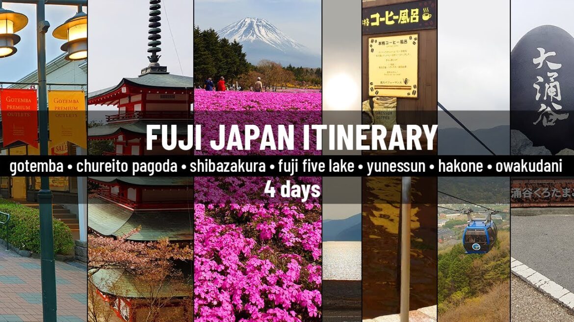 Fuji Japan 4 Days Itinerary – Chureito Pagoda – Shibazakura – Fuji Five Lake – Hakone – Owakudani Fuji Japan 4 Days Itinerary - Chureito Pagoda - Shibazakura - Fuji Five Lake - Hakone - Owakudani