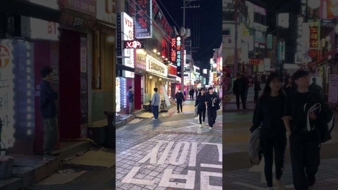 韓国ソウル 18時25分 夜の街 #Shorts 韓国ソウル 18時25分 夜の街 #Shorts