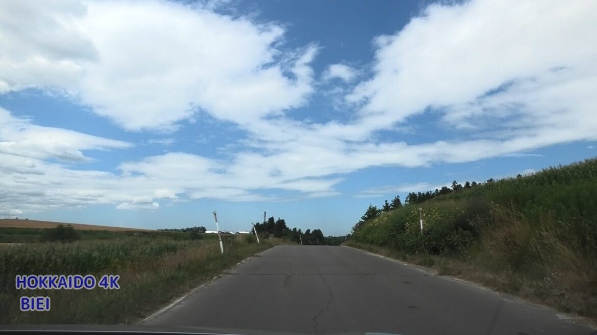 美瑛町道（美馬牛ファーム～美馬牛パーキングエリア）：道道824号交点～国道237号交点 [ 美瑛町 4K/30p 車載動画]