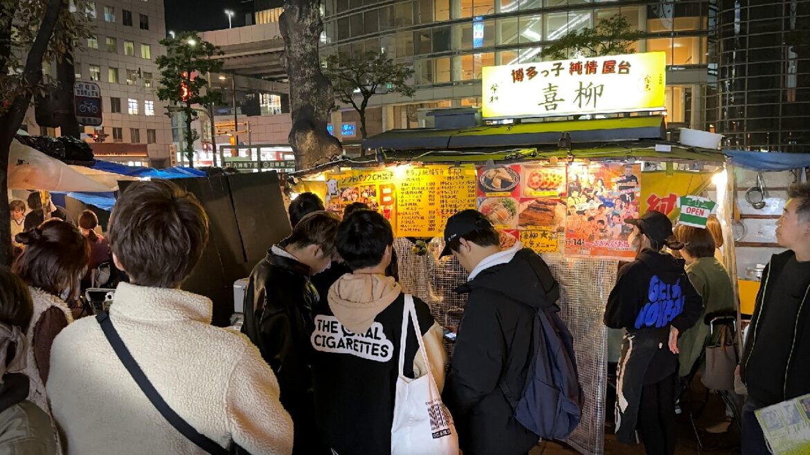 Working through Thunderstorm and Rain at Japanese Yatai Food Stall Working through Thunderstorm and Rain at Japanese Yatai Food Stall
