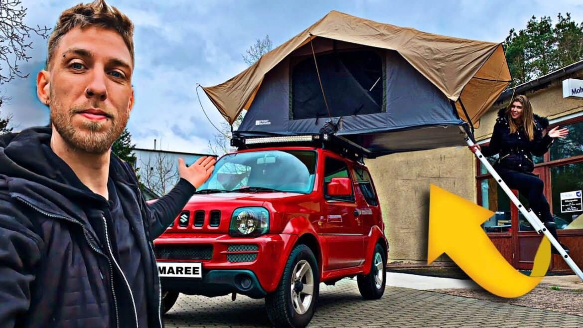 IT’S A CAMPER! Cheap Rooftop Tent for our Micro Expedition Vehicle!