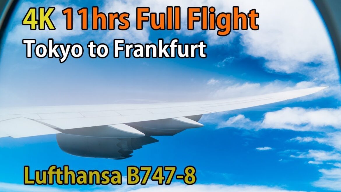 Full flight video, Tokyo (Haneda) to Frankfurt, LH717, B747-8, Lufthansa [4K]