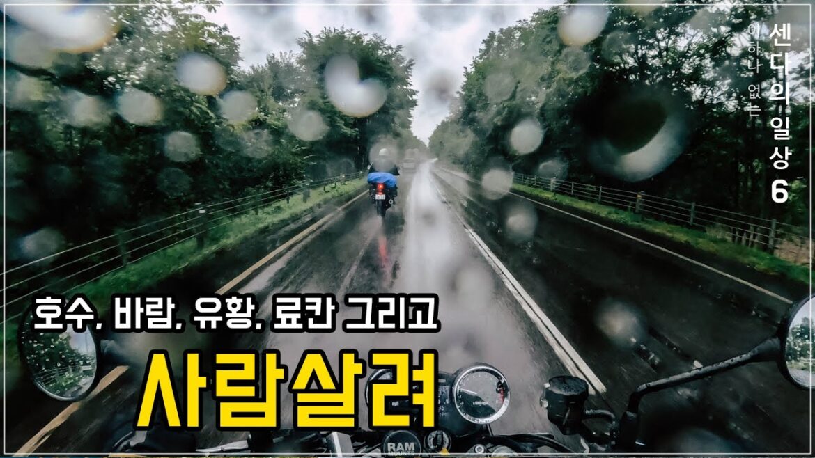 일본에서 겪는 굉장한 우중라이딩 / EP6 장갑이 젖으면 벗지 못한다