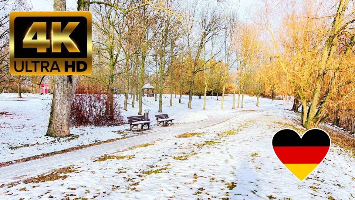 [4K] Germany in Winter Wonderland 🧑🏻‍🎄Snow Walk in City at Early Morning 🎅🏻December 2023