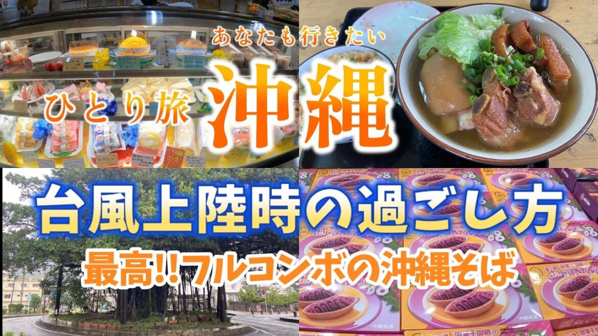 【沖縄ひとり旅】アナタモイキタイ３泊４日の旅(3日目)/台風上陸直前/そば屋 よしこ/御菓子御殿名護店/名護市営市場/なかむら製菓/デザートタイム！