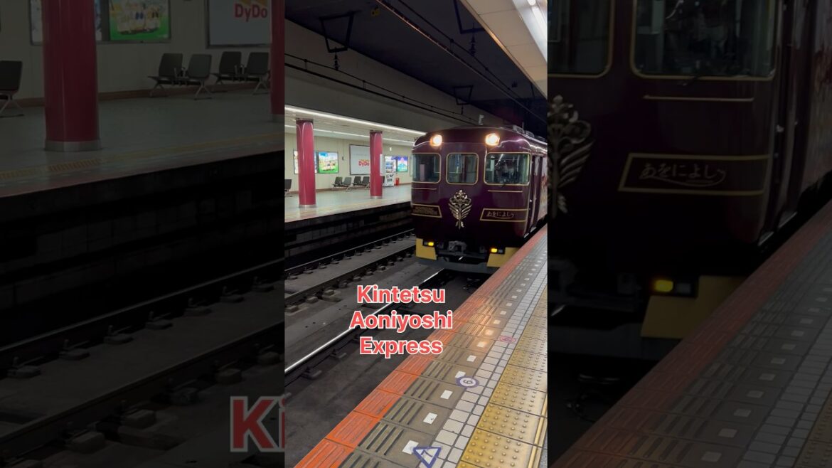 KINTETSU AONIYOSHI EXPRESS TRAIN: ARRIVES AT OSAKA #kintetsu #train #japan