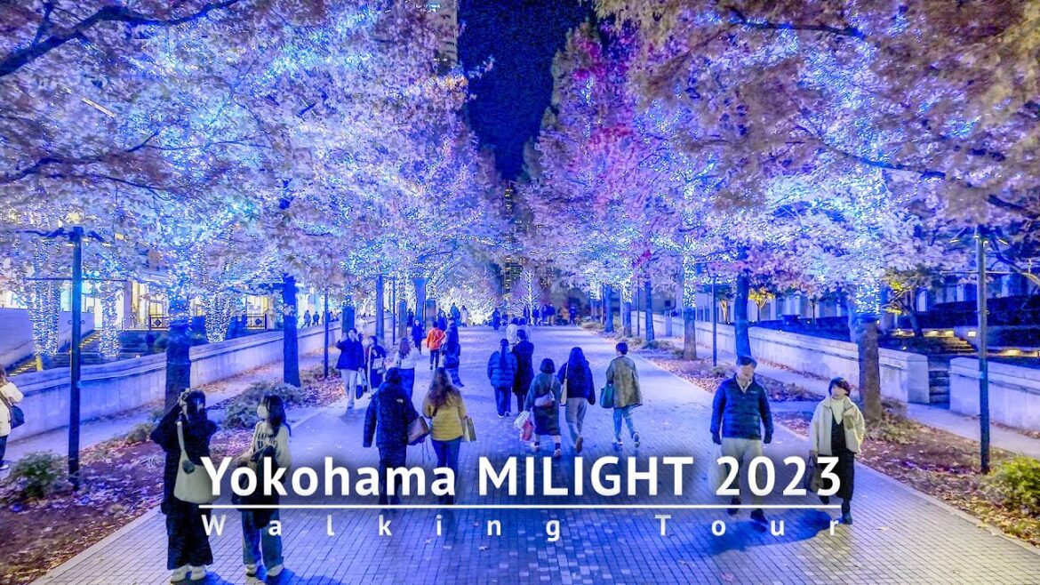 Yokohama Christmas Lights MILIGHT 2023 Walking Tour - Kanagawa Japan [4K/HDR/Binaural]
