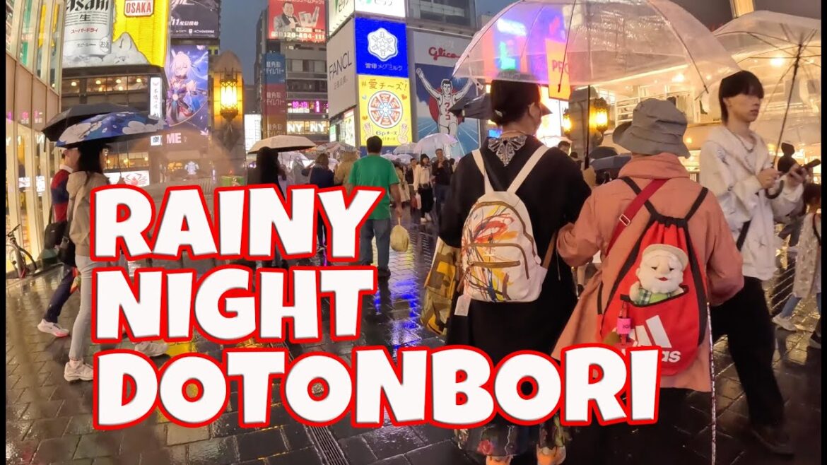 Dotonbori Glico Man Strawberry Mania Namba Station Umeda Station Komari Rock こまり Rainy Night Walk