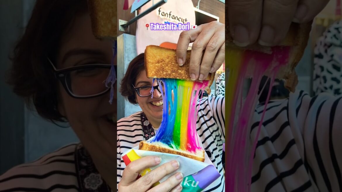 Rainbow Sandwich 🌈 #shorts #japan #japanesestyle #shortsyoutube #streetfood #traveltips #travelvlog