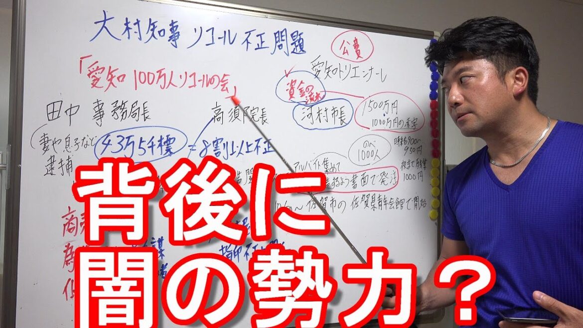 高須院長の秘書が署名簿に指印！？大村愛知県知事リコール不正問題！田中事務局長逮捕、高須院長や河村さんは？愛知トリエンナーレに関わるリコール不正問題