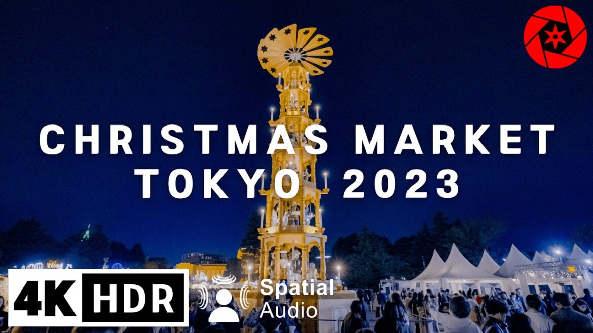 Tokyo Christmas Market 2023 & Jingu Gaien Mae Ginkgo Illumination - 4K HDR Spatial Audio