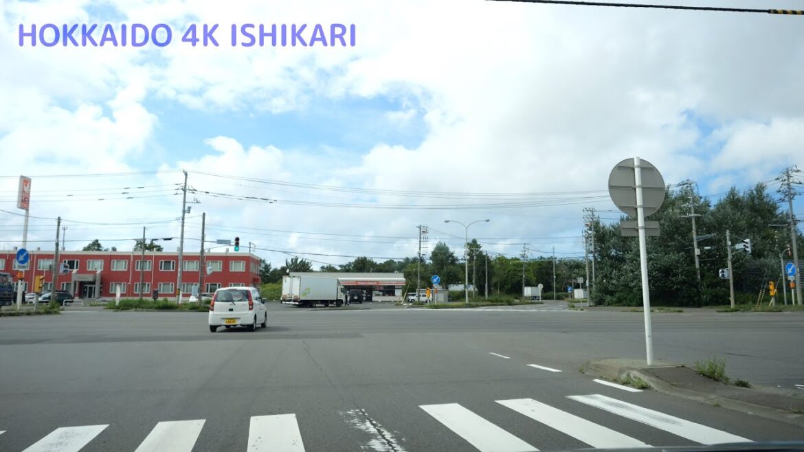 花畔3号通 → 港通 → 花畔幹線 → 中央花畔線 → 石狩市道（石狩浜、石狩灯台）  [ 石狩市 4K/60p 車載動画 石狩新港ドライブ]