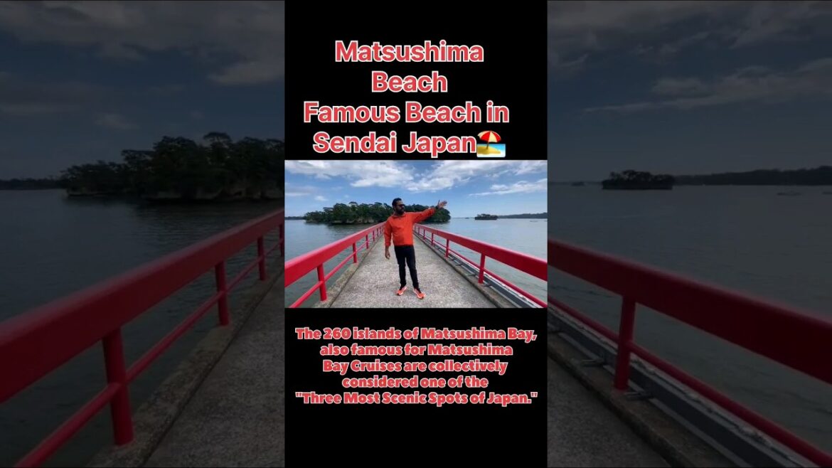 Matsushima Bay Sendai Miyagi Japan🏖 Famous Beach in Japan❤️ #beach #japan #shorts #viral #trending