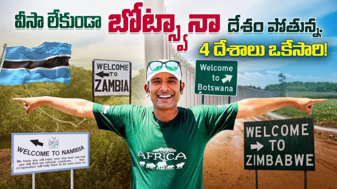 zimbabwe to botswana border crossing | kazungula bridge with four Borders