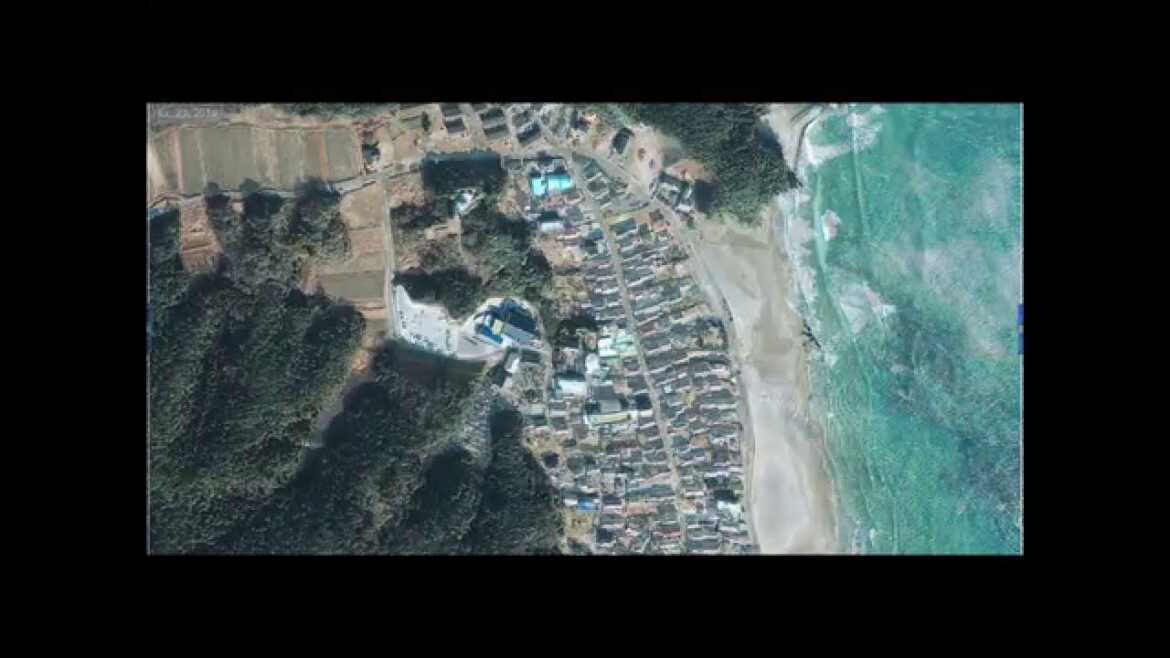 Japan earthquake / tsunami; satellite images before and after