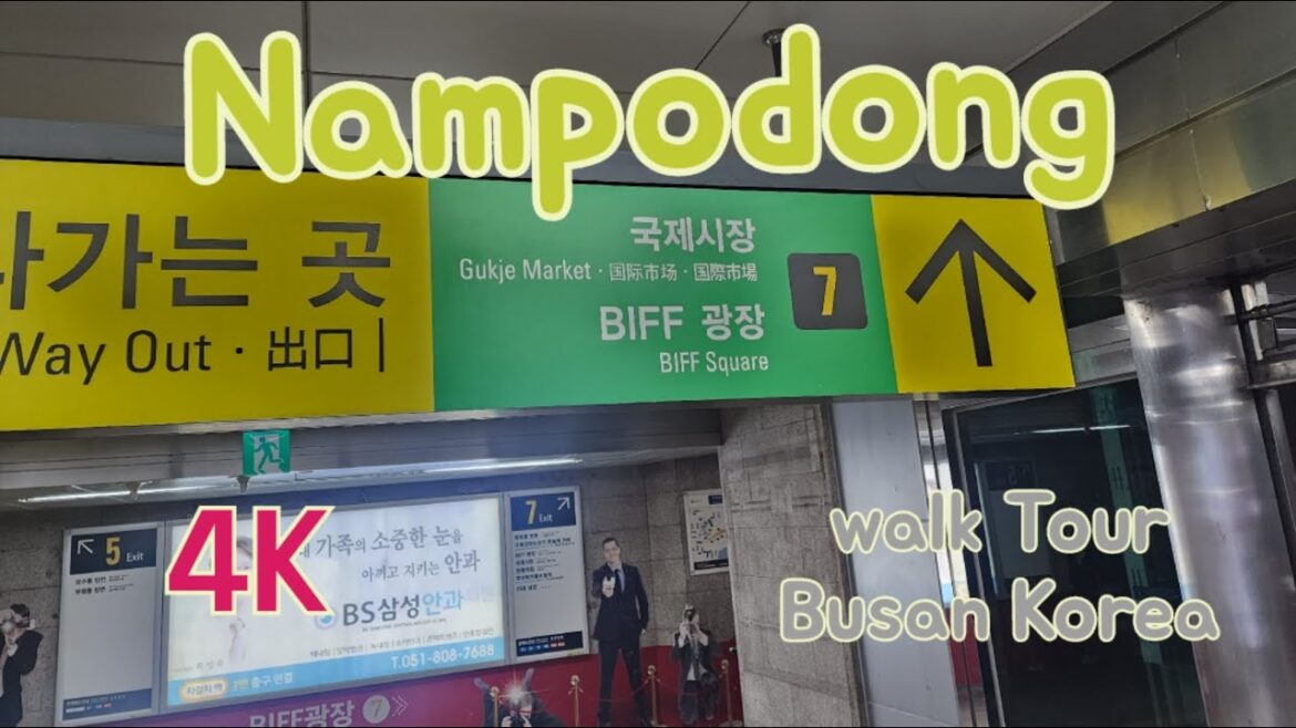 Nampodong walk Tour in Night Busan Korea