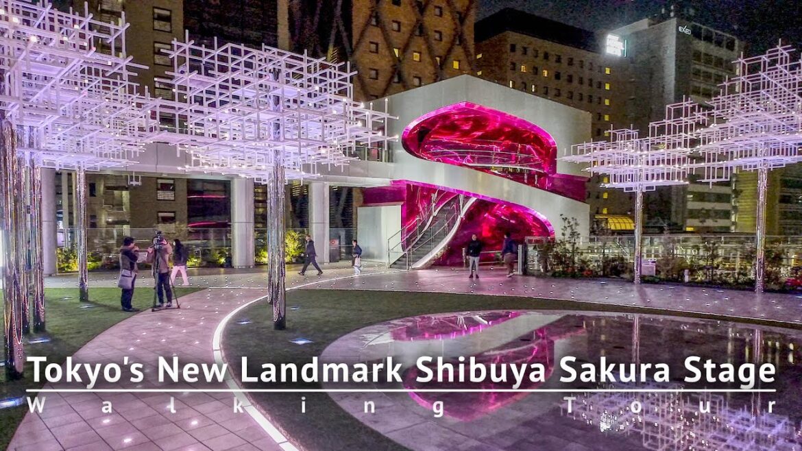 Tokyo's New Landmark Shibuya Sakura Stage Walking Tour - Tokyo Japan [4K/HDR/Binaural]