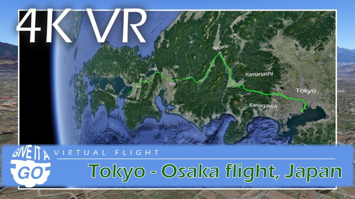4K VR – Sightseeing Flight, Tokyo to Osaka, Japan – Virtual Scenic Flight 021 4K VR - Sightseeing Flight, Tokyo to Osaka, Japan - Virtual Scenic Flight 021