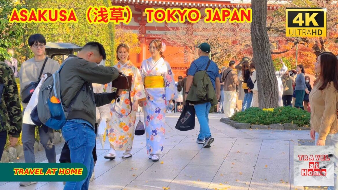 4k hdr japan travel | Walk in Asakusa（浅草）Tokyo japan |  Relaxing Natural City ambience