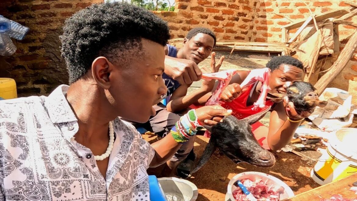 Big  celebration in My African village 2 Goats on Fire 🔥