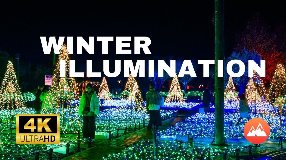 Japanese Garden Magical Winter Illumination 2023  | 4K Walking Tour