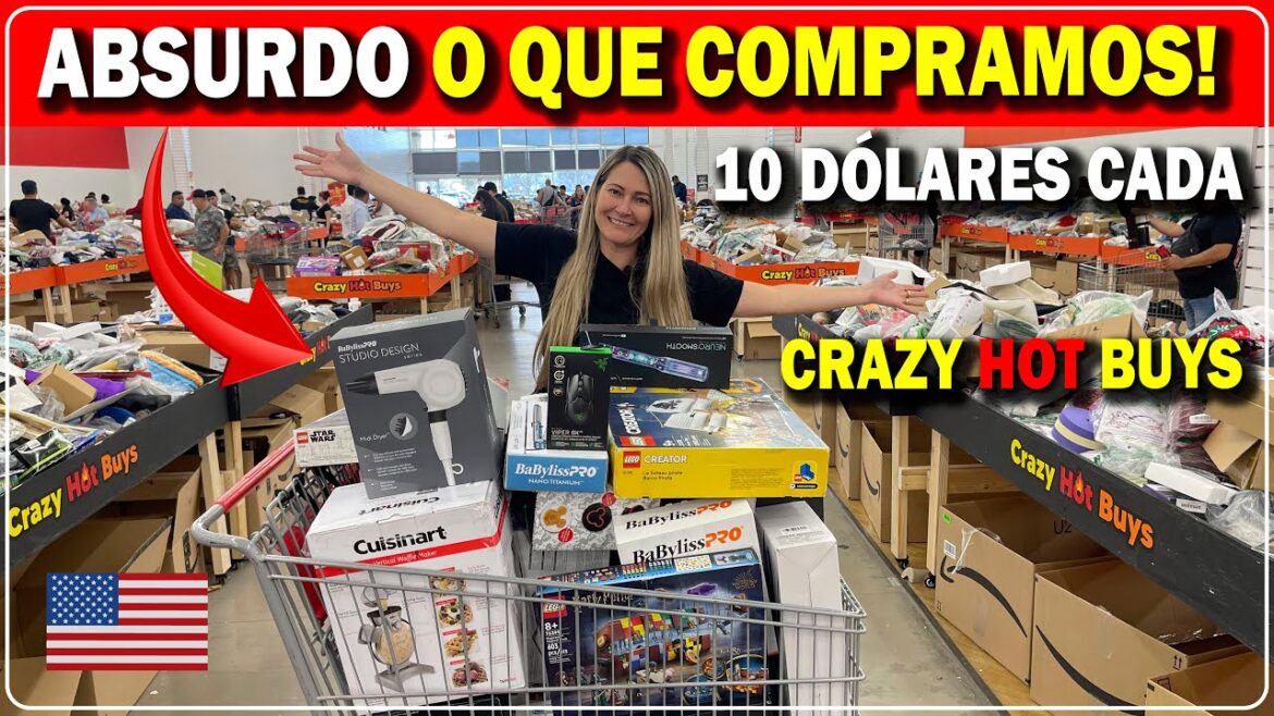 ABSURDO o que COMPRAMOS por U$ 10 DÓLARES na LOJA de DEVOLVIDOS da AMAZON e BEST BUY em ORLANDO! 😱