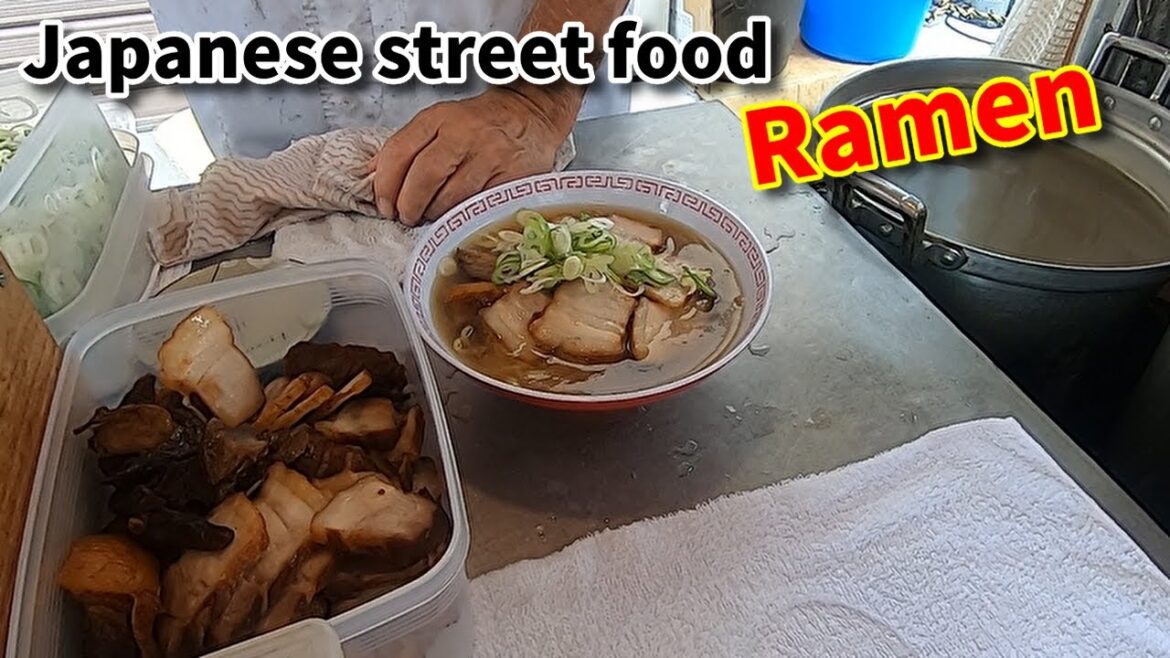 Japanese street food ramen stall